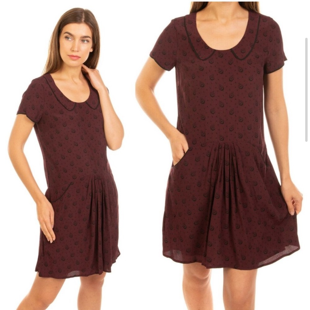 Elegant Burgundy Dress